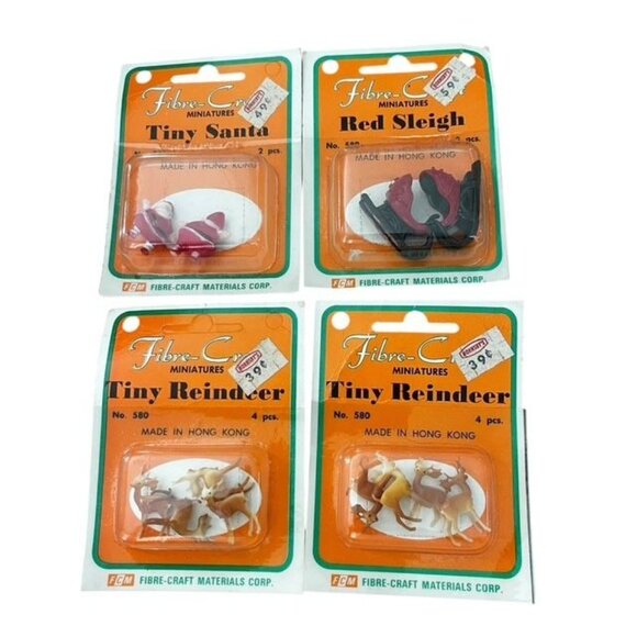 Vintage Fibre Craft Christmas Minatures Bundle - Picture 1 of 6